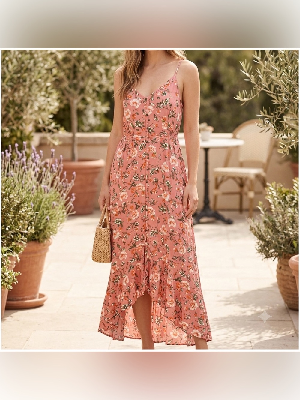 NWOT Sangria Floral High-Low Maxi Dress Junior XL